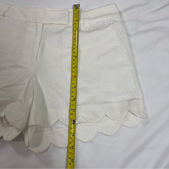 J. Crew High Waist Cream Scalloped Shorts - Picture 8 of 8